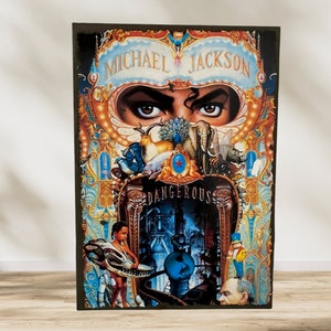 Michael Jackson enamel plaque painting