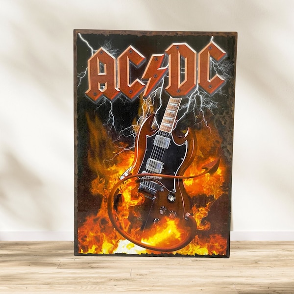 Tableau façon plaque AC/DC