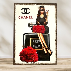 Tableau Luxe Chanel noir et blanc - Affiche mode