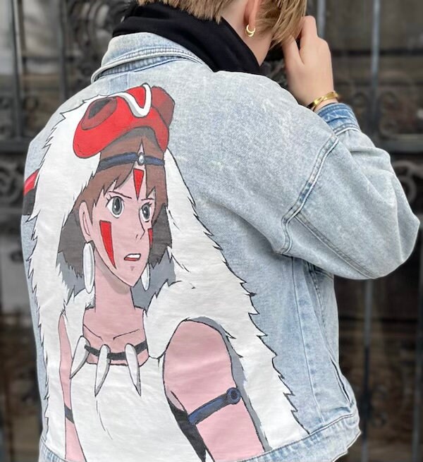 shops cheapest Custom Studio Ghibli Denim Jacket