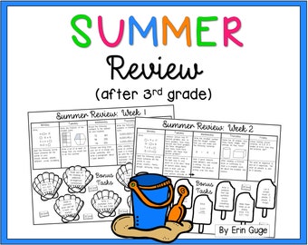 Summer Review For After 3rd Grade: Math and Language Arts