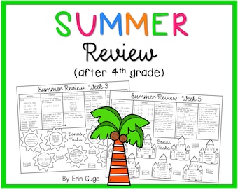 Summer Review For After 4th Grade: Math and Language Arts