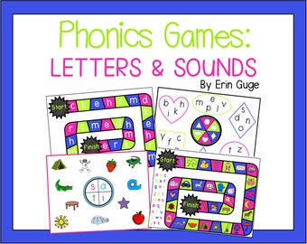 Phonics Board Games: Letter Recognition, Letter Sounds, and Beginning Sounds