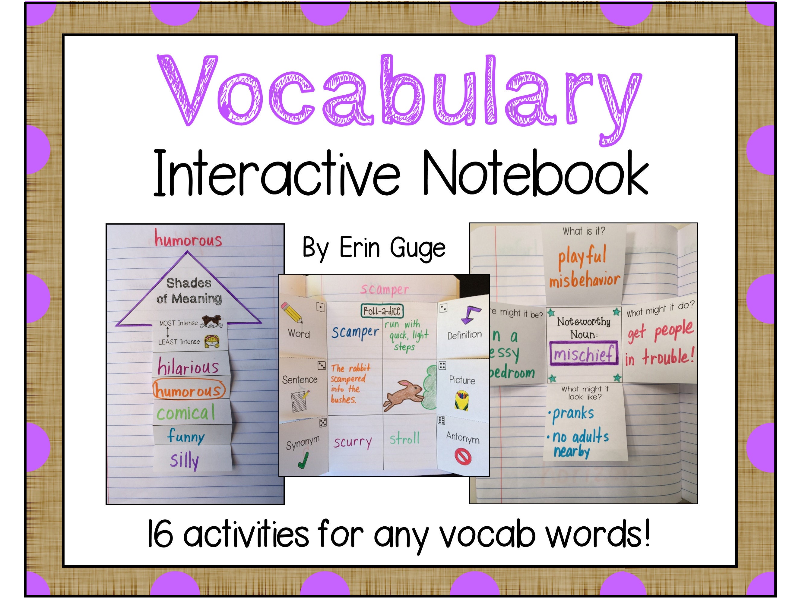 Vocabulary Interactive Notebook And Worksheets For Any Vocab Words Etsy Vocabulary Interactive Notebook And Worksheets For Any Vocab Words Etsy