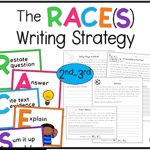 RACE Writing Strategy for Text Dependent Questions 2nd-3rd Grade