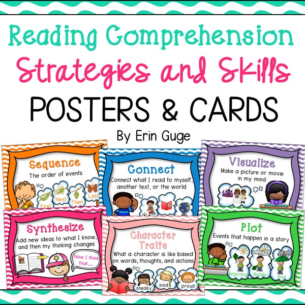 Reading Comprehension Strategies and Skills Posters and Cards