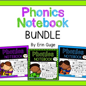 Phonics Notebook Bundle: Letters, Blends, Vowel Teams, Etc.
