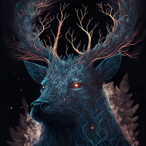Digital Print - Dark Forest Spirit
