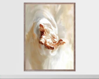 Arte de manos de Jesucristo: Cristo resucitado, decoración cristiana para el hogar (descarga digital)