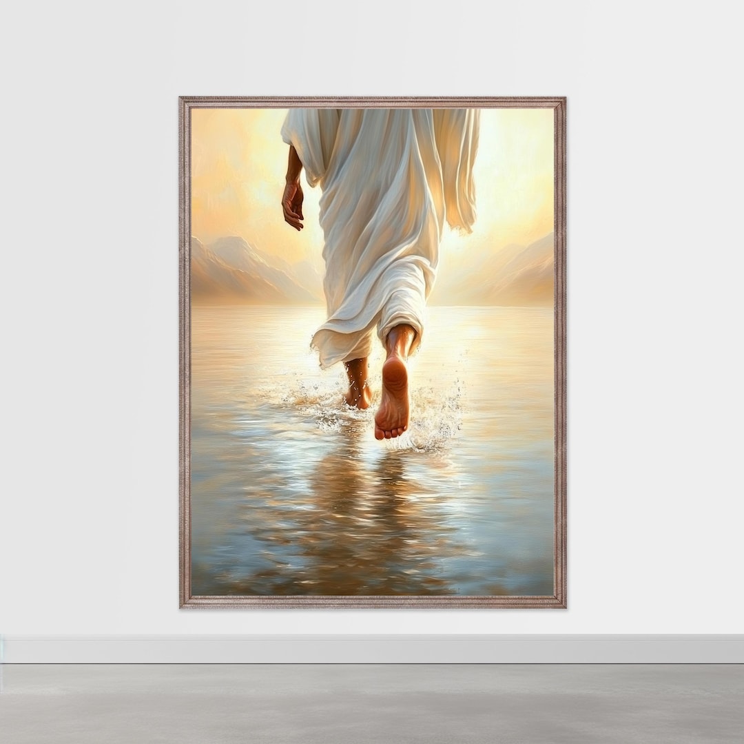 Jesus Walking on Water Print: Christian Wall Art (digital Download) - Etsy