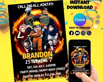 Naruto Party Invites Etsy