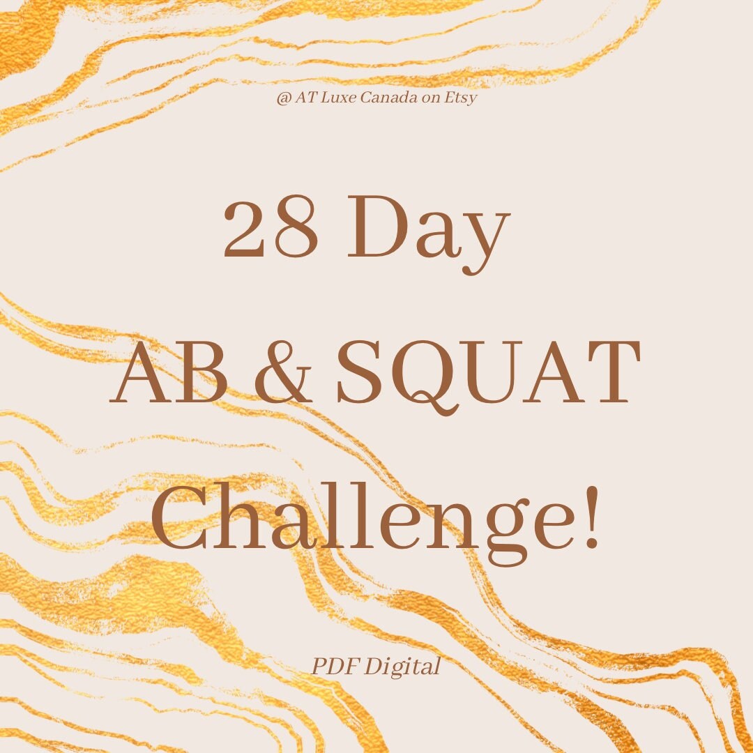 28 Day AB SQUAT Challenge Etsy