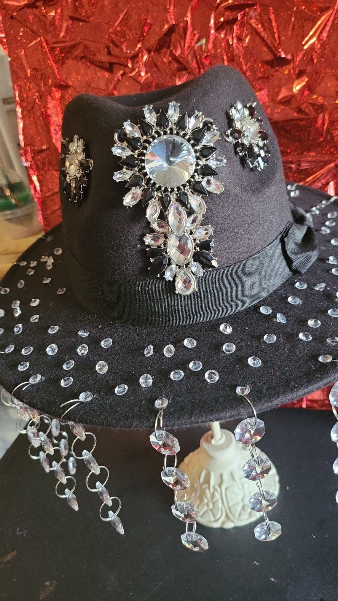 Custom Jeweled Rhinestone Hats All Occasion Variety Fun Adult Summer ...