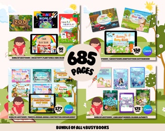 Toddler Activity Bundle: 4-in-1 Learning Busy Books (Digital Download)