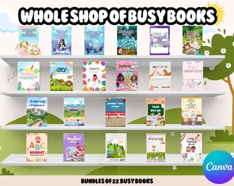 22-in-1 Ultimate Busy Books Bundle: Canva Editable (Digital Download)