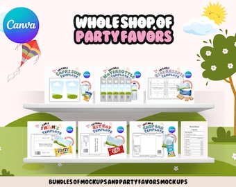 Editable Party Favors Template: Canva Printable (8.5 x 11 Sheet)