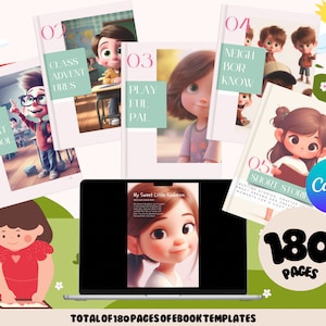 Bundle of Ultimate Children’s Storybooks (180 Pages)  - Digital Download, Canva Editable - Engaging Activities for Toddlers
