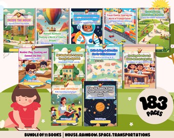 Toddler Activity Book Bundle: 11-in-1 Educational Worksheets (Digital Download)