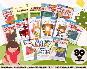 Kumon Workbook Bundle: 23 Engaging Activity Books for Ages 2-8 (Digital Download)