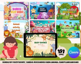 Toddler Activity Book Bundle: 7-in-1 Learning Binder (Canva Editable, Digital Download)