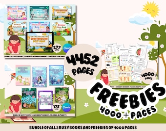 Toddler Activity Bundle: Busy Books & Coloring Pages (Canva Editable, Digital Download)