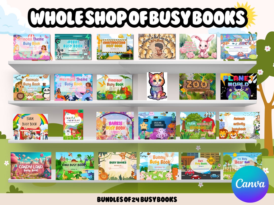 Ultimate Busy Books Bundle: 24-in-1 Canva Editable (digital Download ...