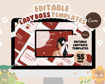 Girl Boss Instagram Templates: 55 Empowerment Designs, Editable in Canva