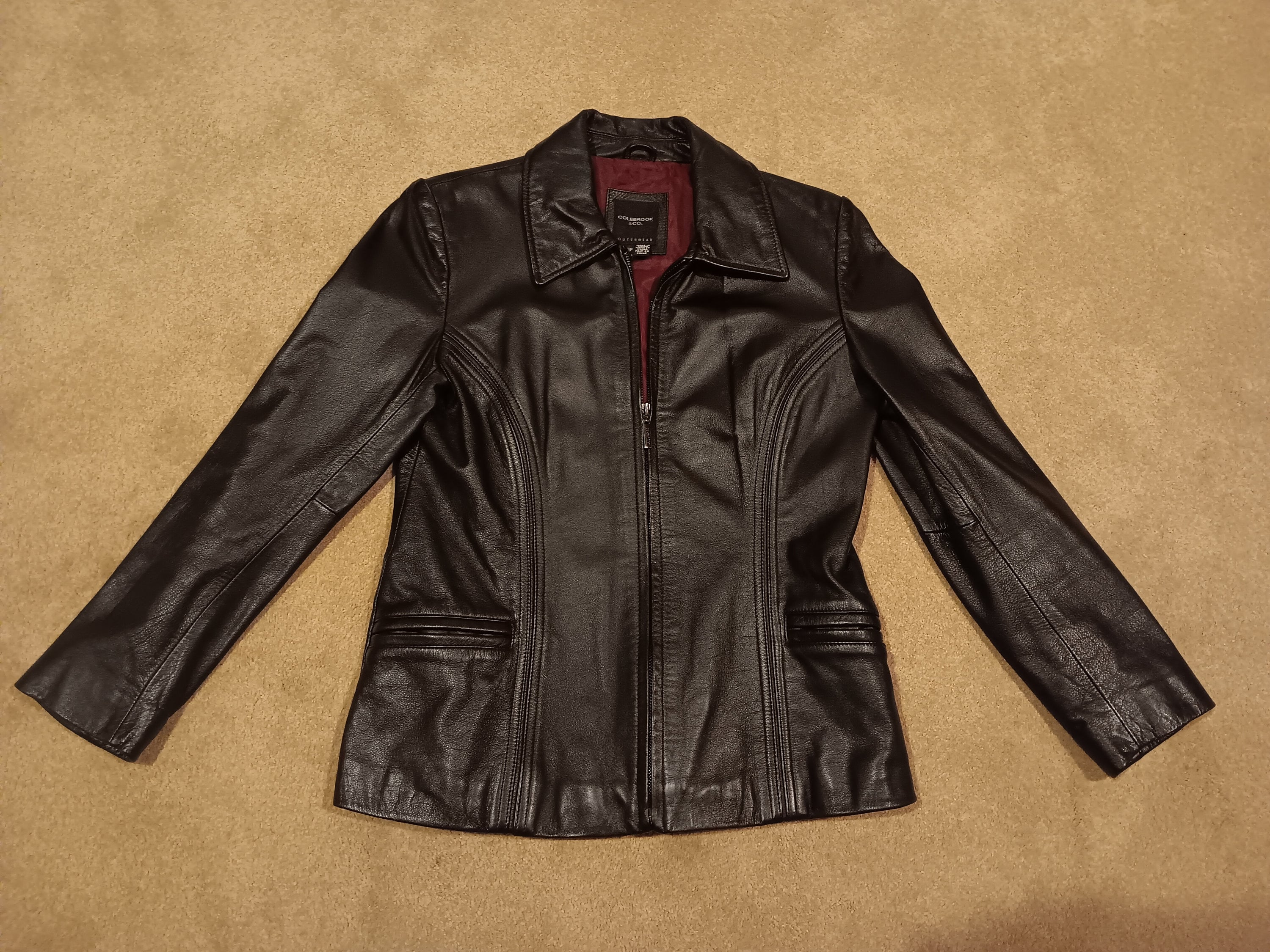 Colebrook Essentials Colebrook Leather Jacket Womens EUC COLEBROOK