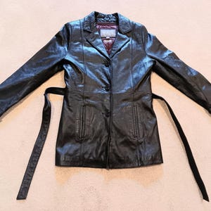 Vintage Wilson&#39;s Leather Women&#39;s Black Leather Jacket Size M