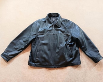 ジャケット・アウター Vintage Leather Jacket Italy BALL BASIC TRENDS GENESIS men's vintage calfskin leather blazers - black