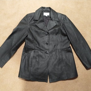 Vintage Worthington Women&#39;s Black Leather Jacket Size L