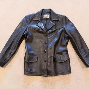 W.b. Place Leather Jacket - Etsy