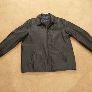 Vintage Croft and Barrow Men's Black Leather Jacket Size L Vintage Croft and Barrow Men's Black Leather Jacket Size L