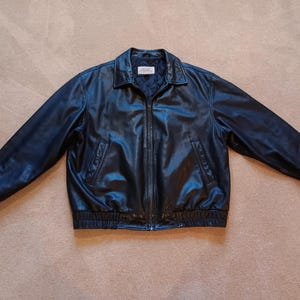 Vintage St John's Bay Men's Black Leather Coat Size 2XLT - Etsy Vintage St John's Bay Men's Black Leather Coat Size 2XLT - Etsy