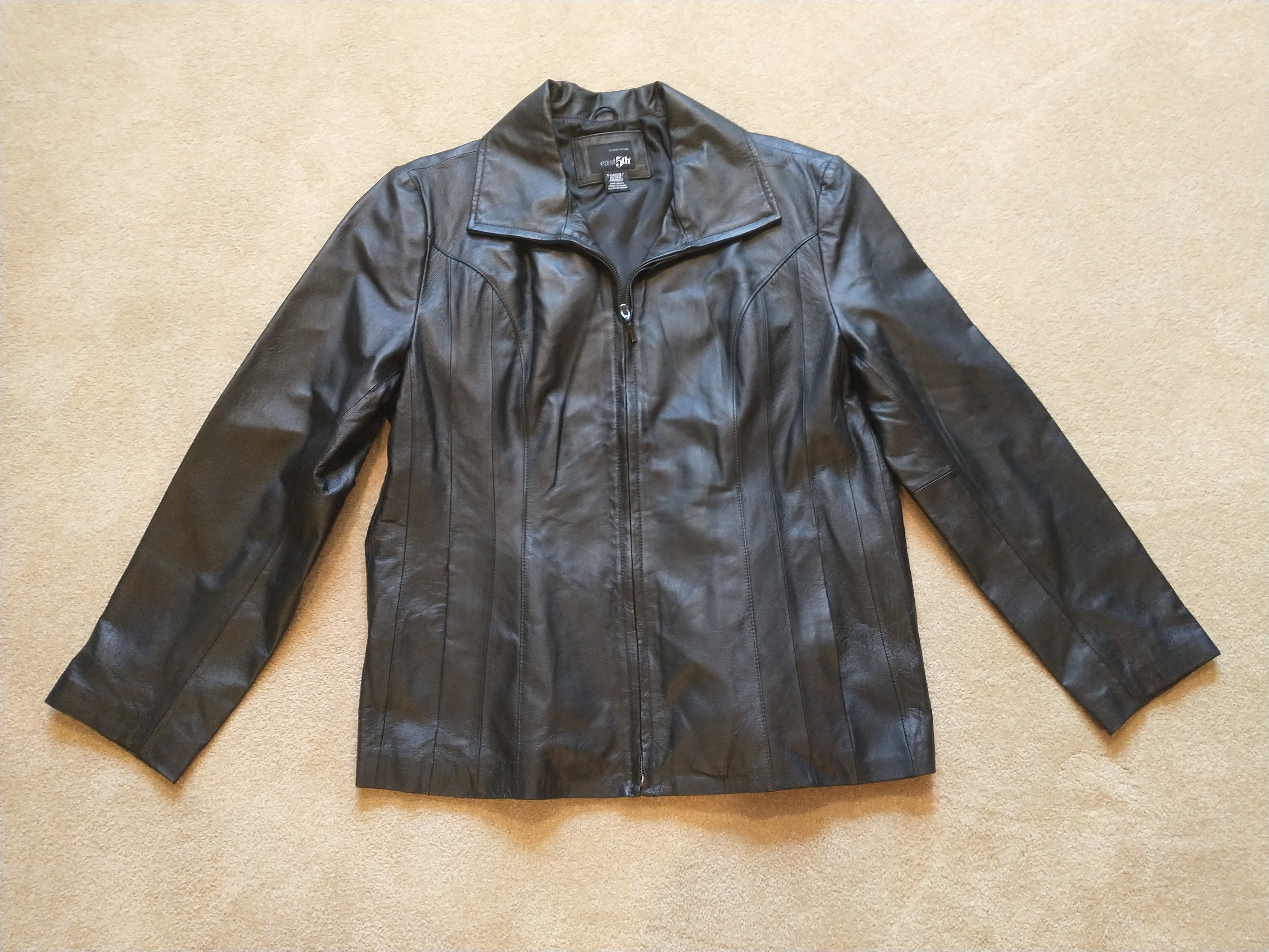 Vintage East 5th Women's Black Leather Jacket Size XL - Etsy Vintage East 5th Women's Black Leather Jacket Size XL - Etsy