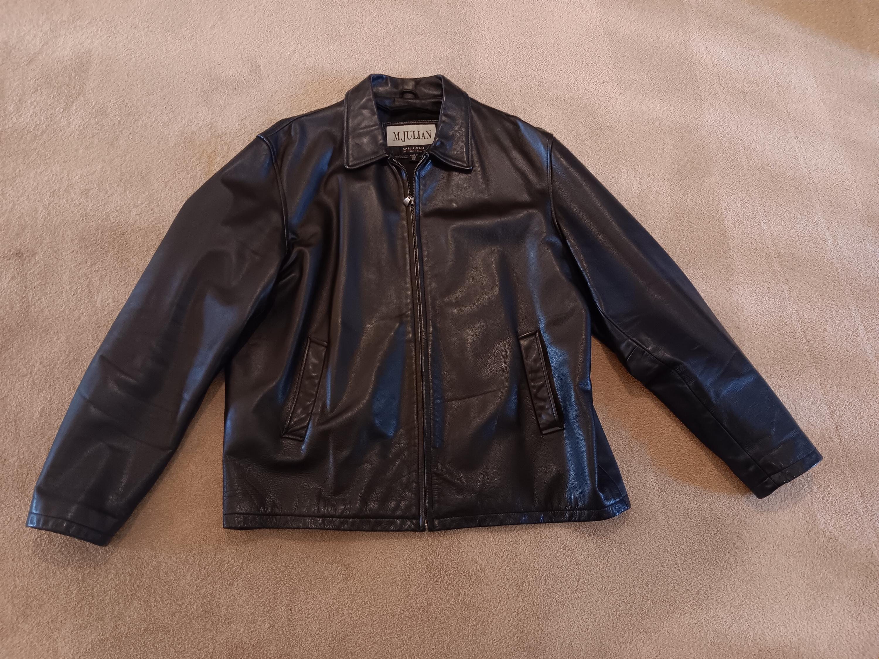 Men Wilson Vintage Leather Jacket - Etsy Men Wilson Vintage Leather Jacket - Etsy
