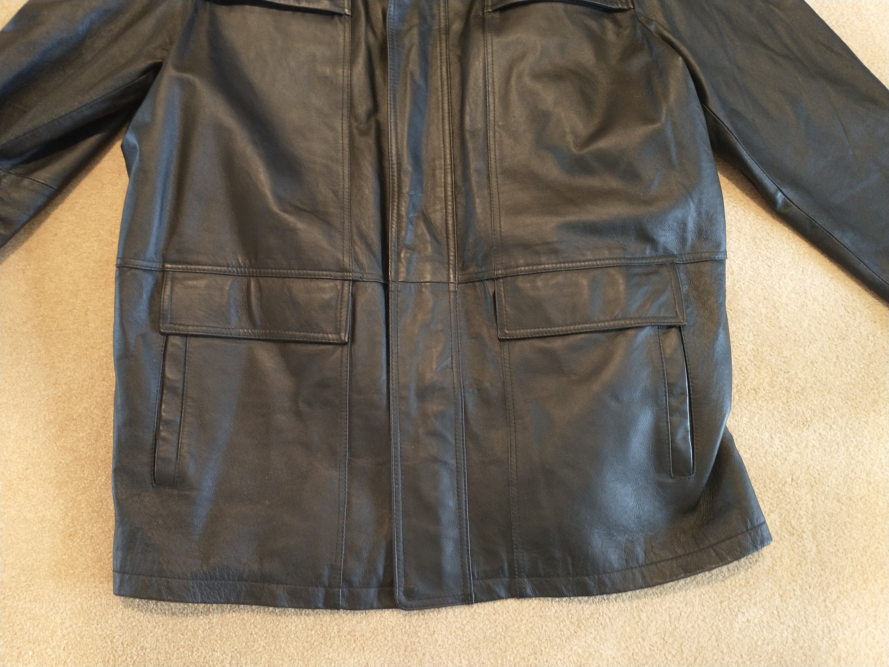 Vintage Franklin Allen Men's Black Leather Coat Size XXL - Etsy