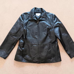 Vintage Worthington Women&#39;s Black Leather Jacket Size XL