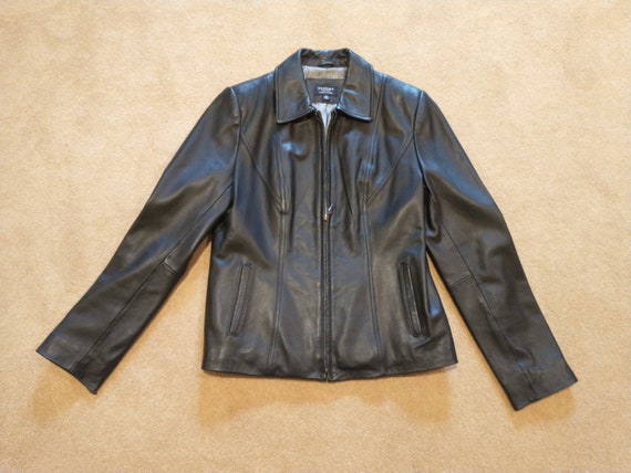 Vintage Sonoma Women's Black Lambskin Leather Jac… - image 1