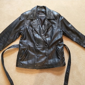 Vintage Wilson&#39;s Women&#39;s Black Leather Jacket Size L