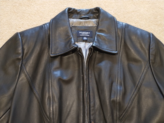 Vintage Sonoma Women's Black Lambskin Leather Jac… - image 2