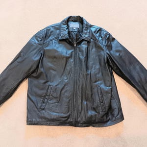 Vintage Croft and Barrow Men's Black Leather Jacket Size L Vintage Croft and Barrow Men's Black Leather Jacket Size L