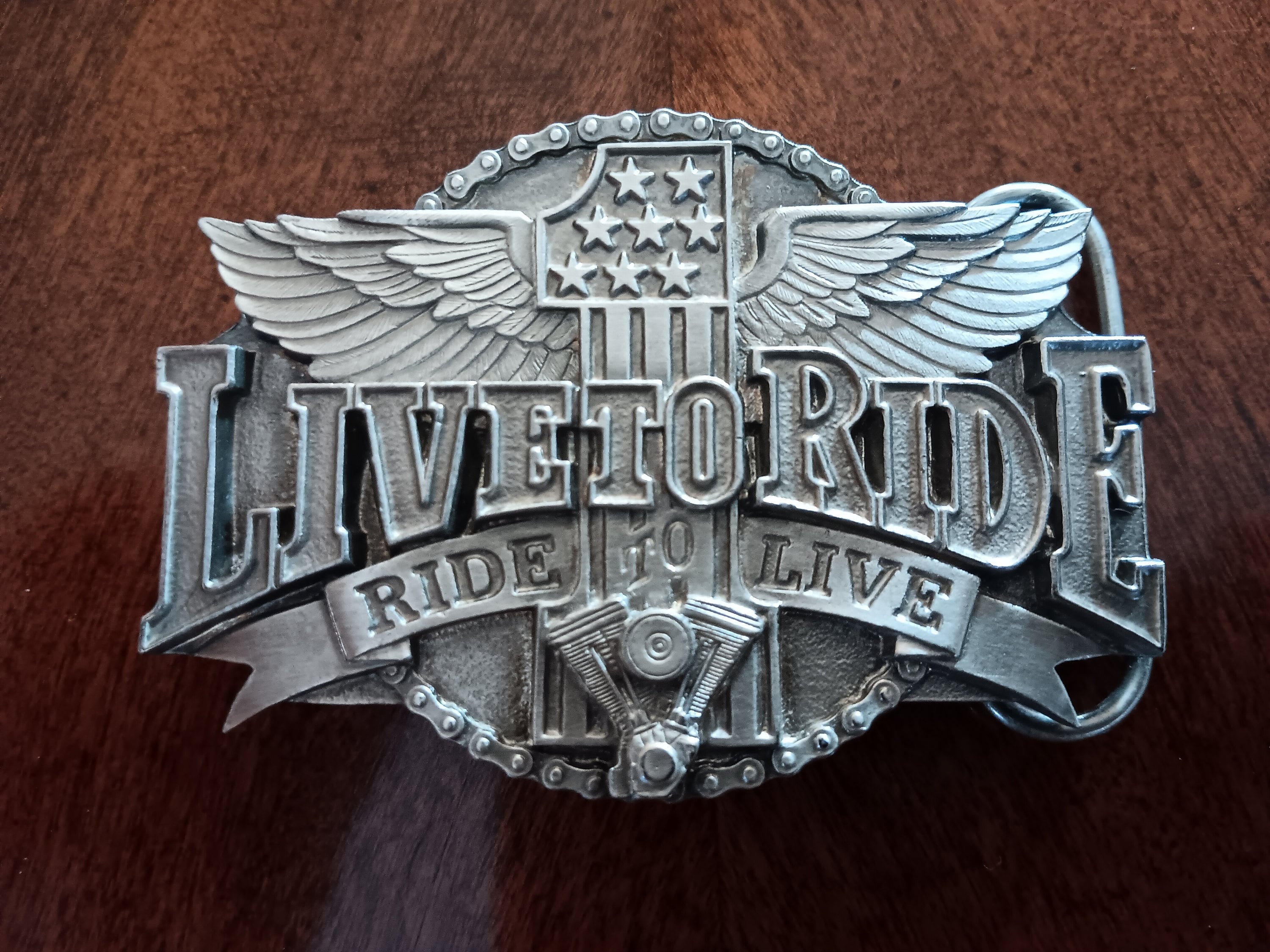 Urban Backwoods Live To Ride Skeleton Antique Brass Plating