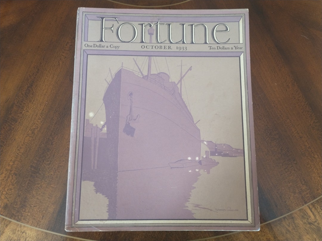 Vintage Fortune Magazine October 1933 Etsy