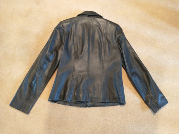Vintage Sonoma Women's Black Lambskin Leather Jac… - image 4