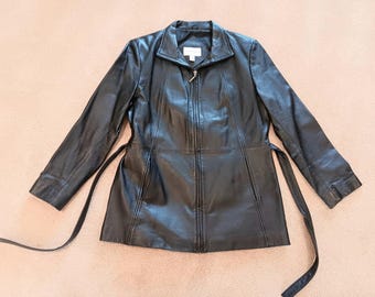 Vintage Worthington Leather Jacket Women's Size L - Etsy