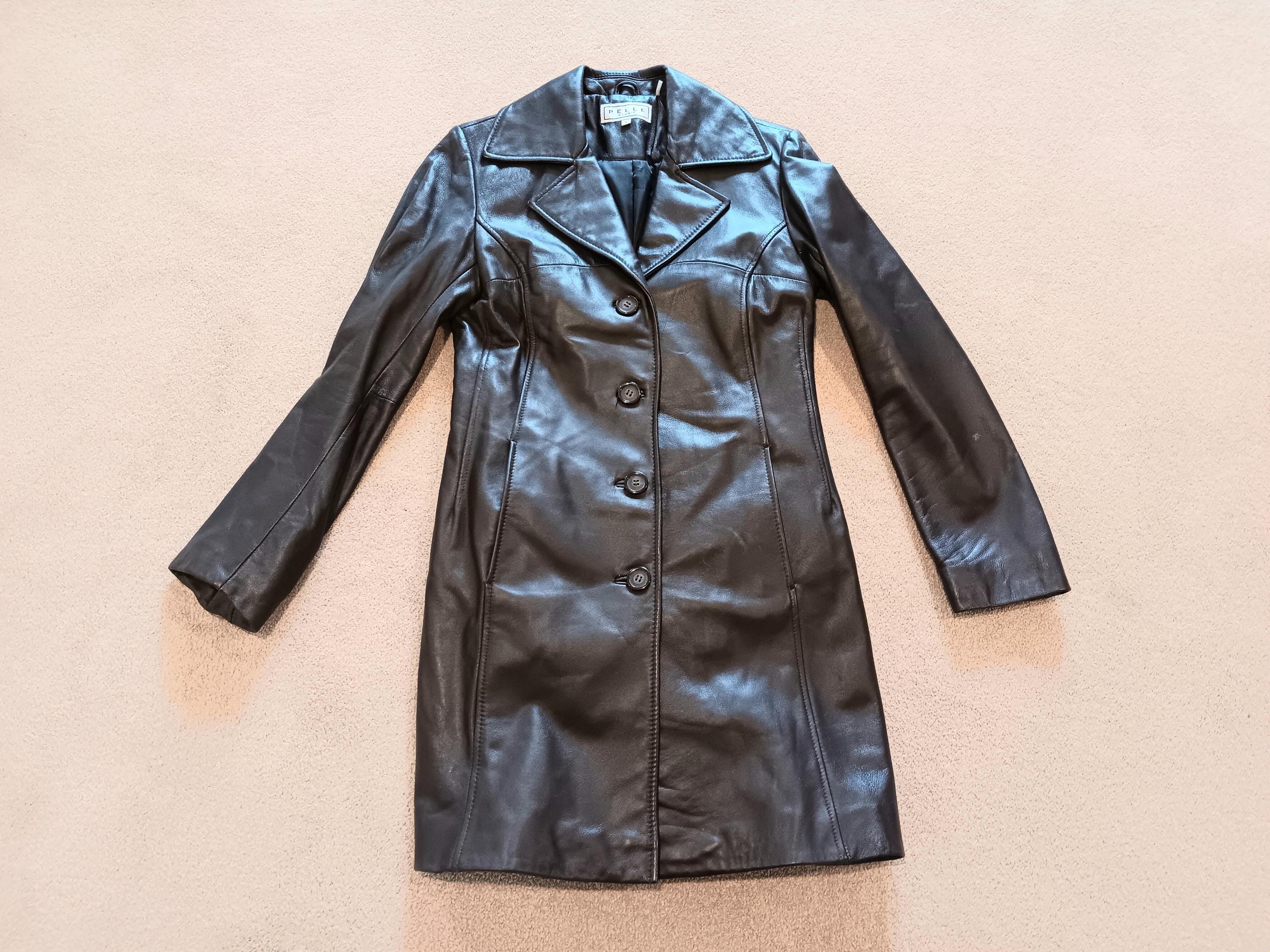 Pelle Studio Woman Full Length Leather Coat Vintage Wilsons Pelle