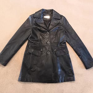 Vintage Wilsons Leather Women&#39;s Black Leather Jacket Size M