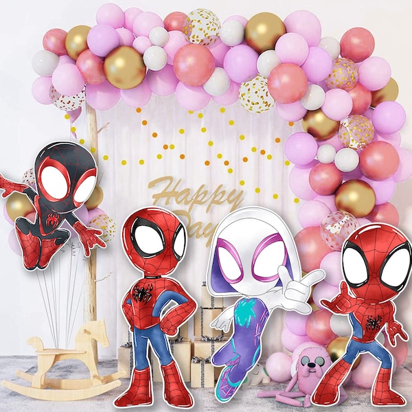 Spidey & Friends Decoration Indoor Outdoor Coroplast Corrugated Plastic Sign Home/Garden Decor Event Holiday Birthday Party