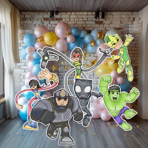 Spidey and his amazing Friends Decoration Indoor Outdoor Coroplast Corrugated Plastic Sign Home/Garden